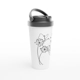 Be Kind 5 - White 15oz Stainless Steel Travel Mug