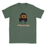 Teacher Life Sunflower - Classic Unisex Crewneck T-shirt