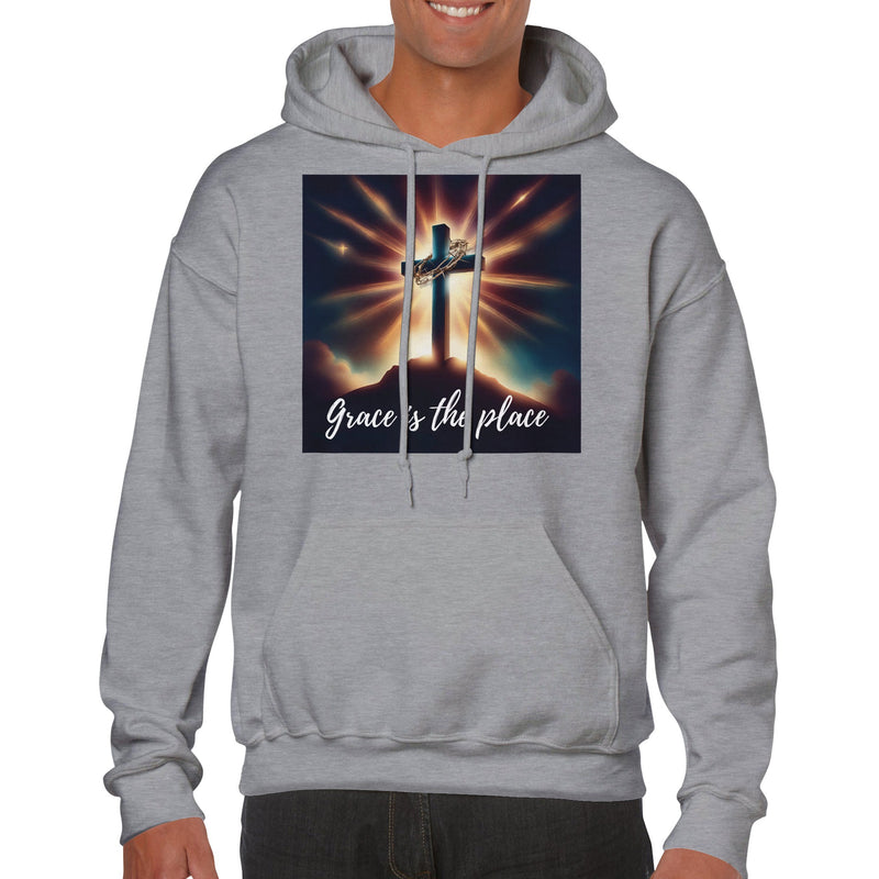 Grace is the Place (no back) - Classic Unisex Pullover Hoodie