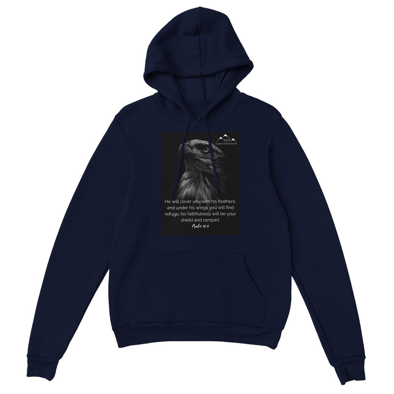 Psalm 91:4 (Eagle 2) - Classic Unisex Pullover Hoodie