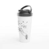 Be Kind 5 - White 15oz Stainless Steel Travel Mug