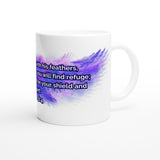 Psalm 91:4 - White 11oz Ceramic Mug