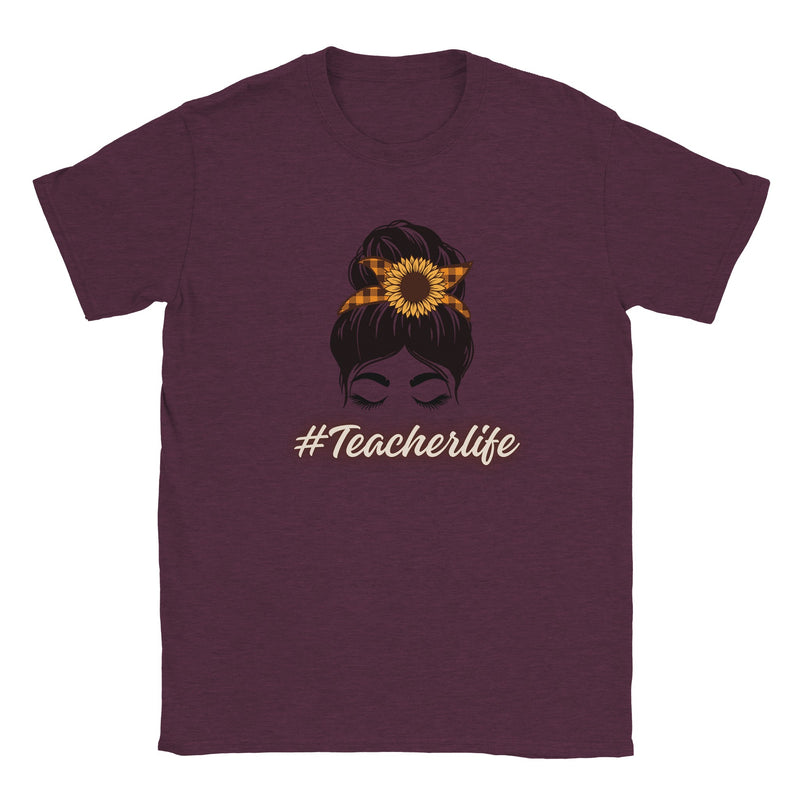 Teacher Life Sunflower - Classic Unisex Crewneck T-shirt