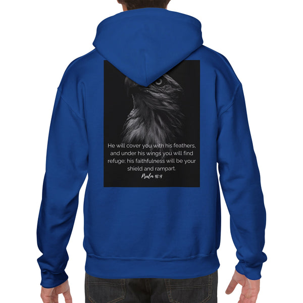 Psalm 91:4 (2-sided) - Classic Unisex Pullover Hoodie