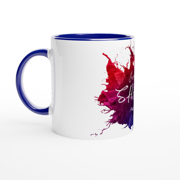 SHAKEN - White 11oz Ceramic Mug with Color Inside