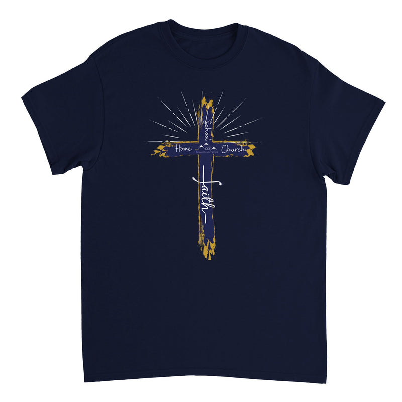 Faith Cross (CCS) - Heavyweight Unisex Crewneck T-shirt