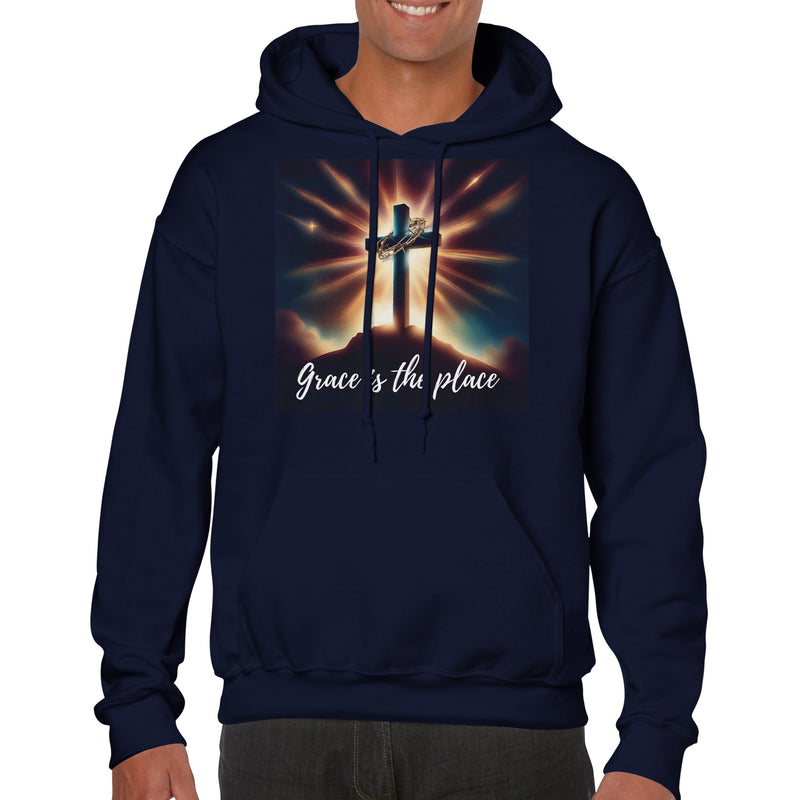 Grace is the Place 1 (No Back) - Classic Unisex Pullover Hoodie