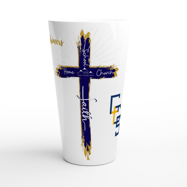 Faith Cross (CCS) - White Latte 17oz Ceramic Mug