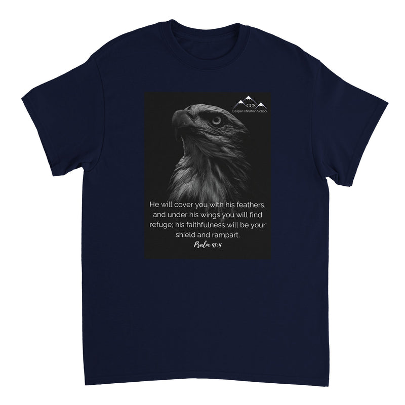 Psalm 91:4 (Eagle 2) - Heavyweight Unisex Crewneck T-shirt