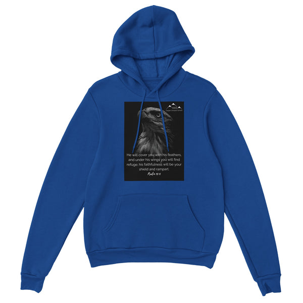 Psalm 91:4 (Eagle 2) - Classic Unisex Pullover Hoodie