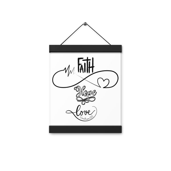 Faith Hope Love - Poster with hangers