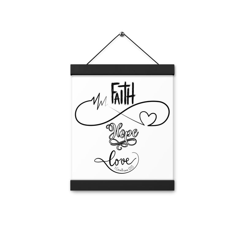 Faith Hope Love - Poster with hangers