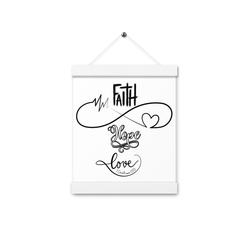 Faith Hope Love - Poster with hangers