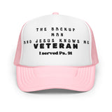 Backup man- veteran: Foam trucker hat