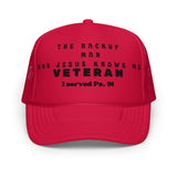 Backup man- veteran: Foam trucker hat