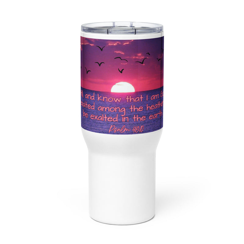 Psalm 46:10 - Travel mug with a handle