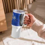 Shaken with Lion - Travel mug with a handle